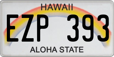 HI license plate EZP393