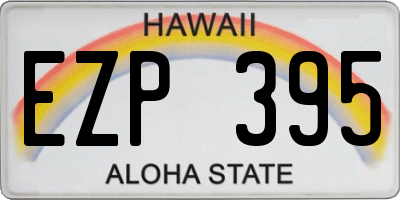 HI license plate EZP395