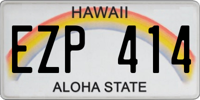 HI license plate EZP414