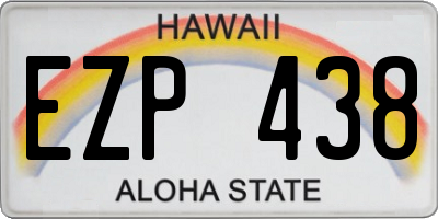 HI license plate EZP438