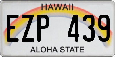 HI license plate EZP439