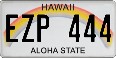 HI license plate EZP444
