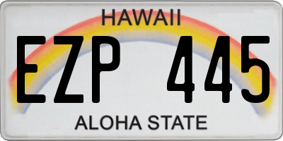 HI license plate EZP445