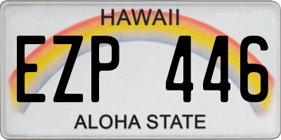HI license plate EZP446