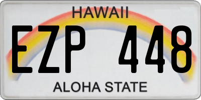 HI license plate EZP448