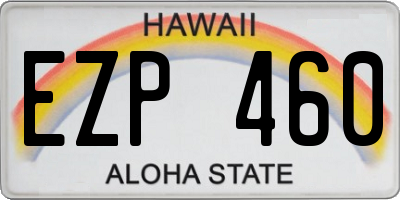 HI license plate EZP460