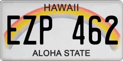 HI license plate EZP462