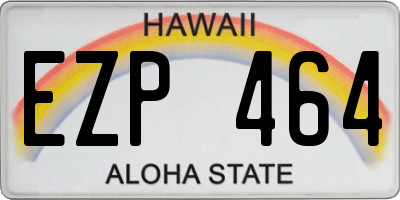 HI license plate EZP464