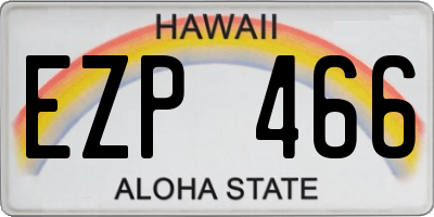HI license plate EZP466