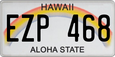 HI license plate EZP468
