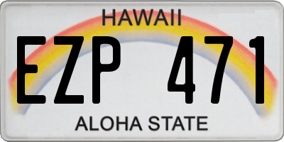 HI license plate EZP471