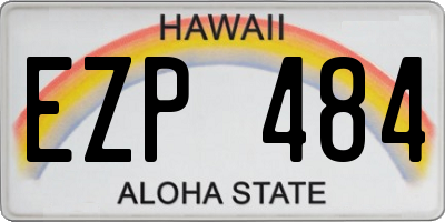 HI license plate EZP484