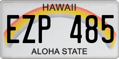 HI license plate EZP485