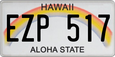 HI license plate EZP517