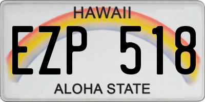 HI license plate EZP518
