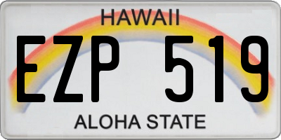 HI license plate EZP519