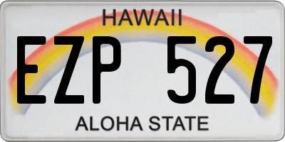 HI license plate EZP527