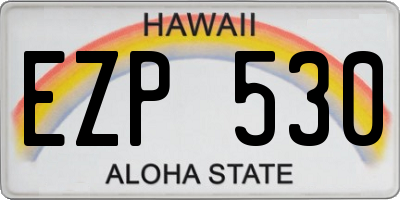 HI license plate EZP530