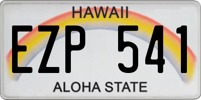 HI license plate EZP541