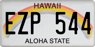 HI license plate EZP544