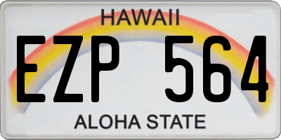 HI license plate EZP564