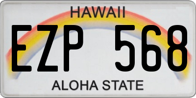 HI license plate EZP568