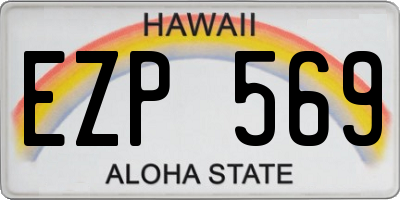 HI license plate EZP569