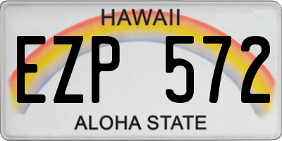 HI license plate EZP572