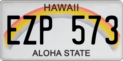 HI license plate EZP573