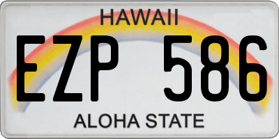 HI license plate EZP586