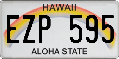 HI license plate EZP595