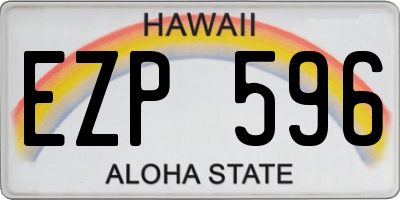 HI license plate EZP596