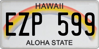 HI license plate EZP599