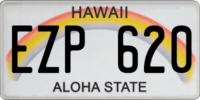 HI license plate EZP620