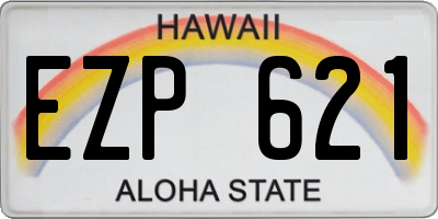 HI license plate EZP621
