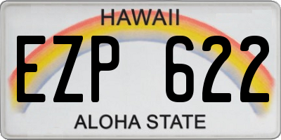 HI license plate EZP622