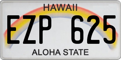 HI license plate EZP625