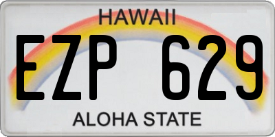 HI license plate EZP629