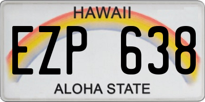 HI license plate EZP638