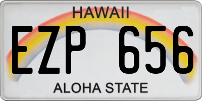 HI license plate EZP656
