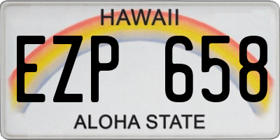 HI license plate EZP658