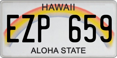 HI license plate EZP659