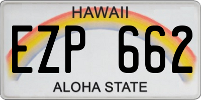 HI license plate EZP662