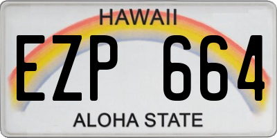 HI license plate EZP664