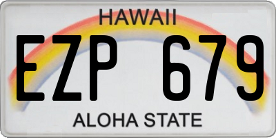HI license plate EZP679