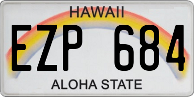 HI license plate EZP684