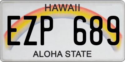 HI license plate EZP689
