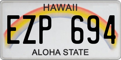 HI license plate EZP694