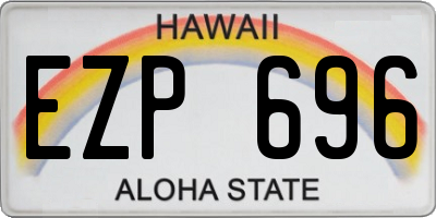 HI license plate EZP696