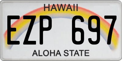 HI license plate EZP697